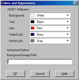 Colors and Appearance Box